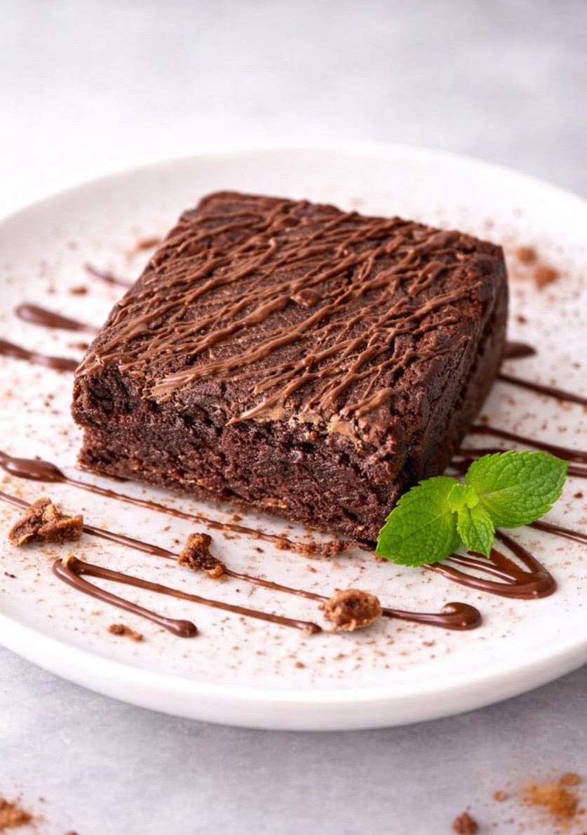 Rum Brownie Slice